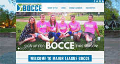 Desktop Screenshot of majorleaguebocce.com